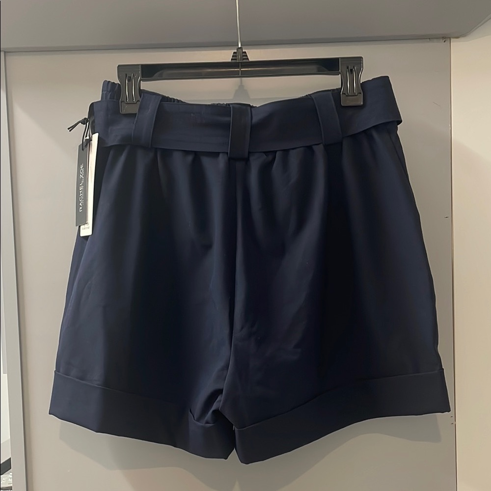 Rachel Zoe navy blue women’s shorts with detachable belt - Picture 2 of 6
